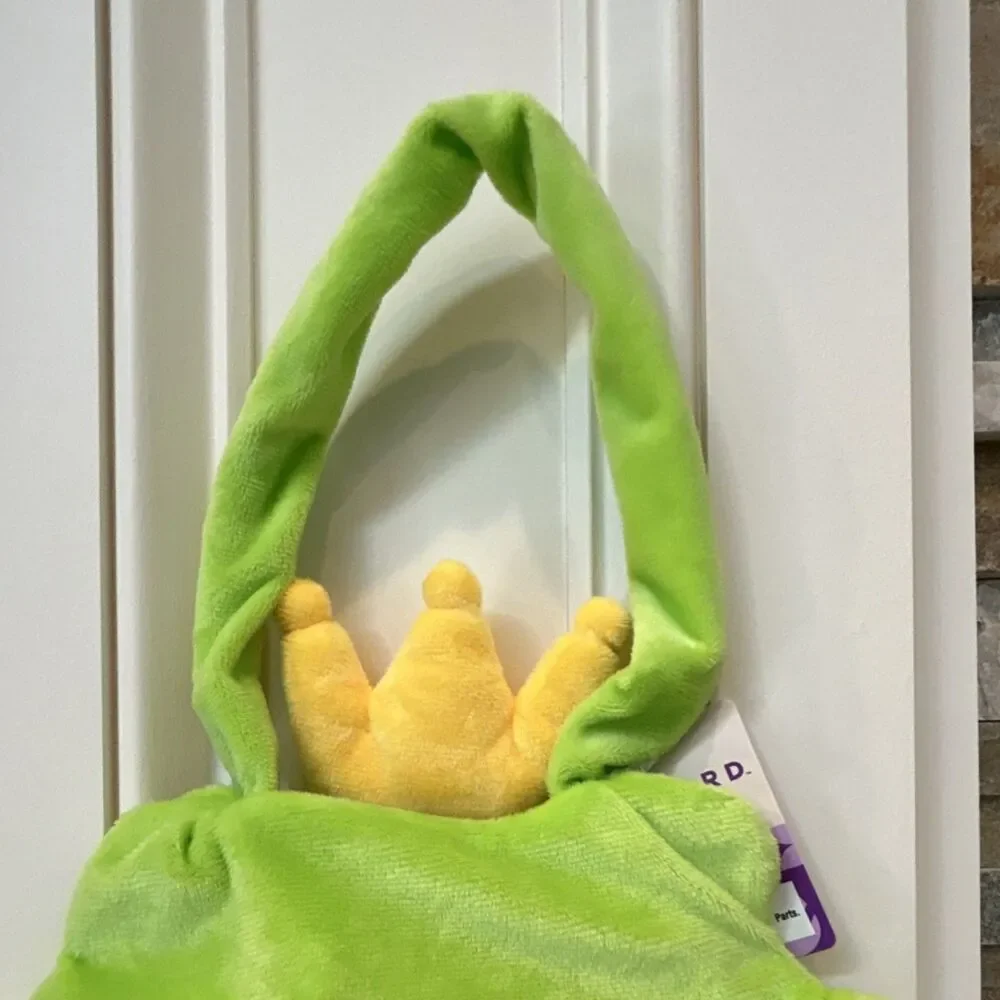 Joyward Frog Shoulder Bag with Crown Accent Plush Soft Kids Animal Purse